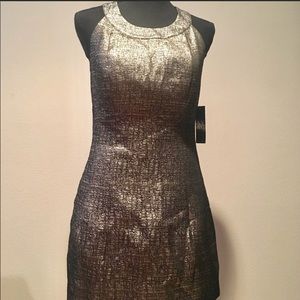 NY & Co Gold & Black Dress